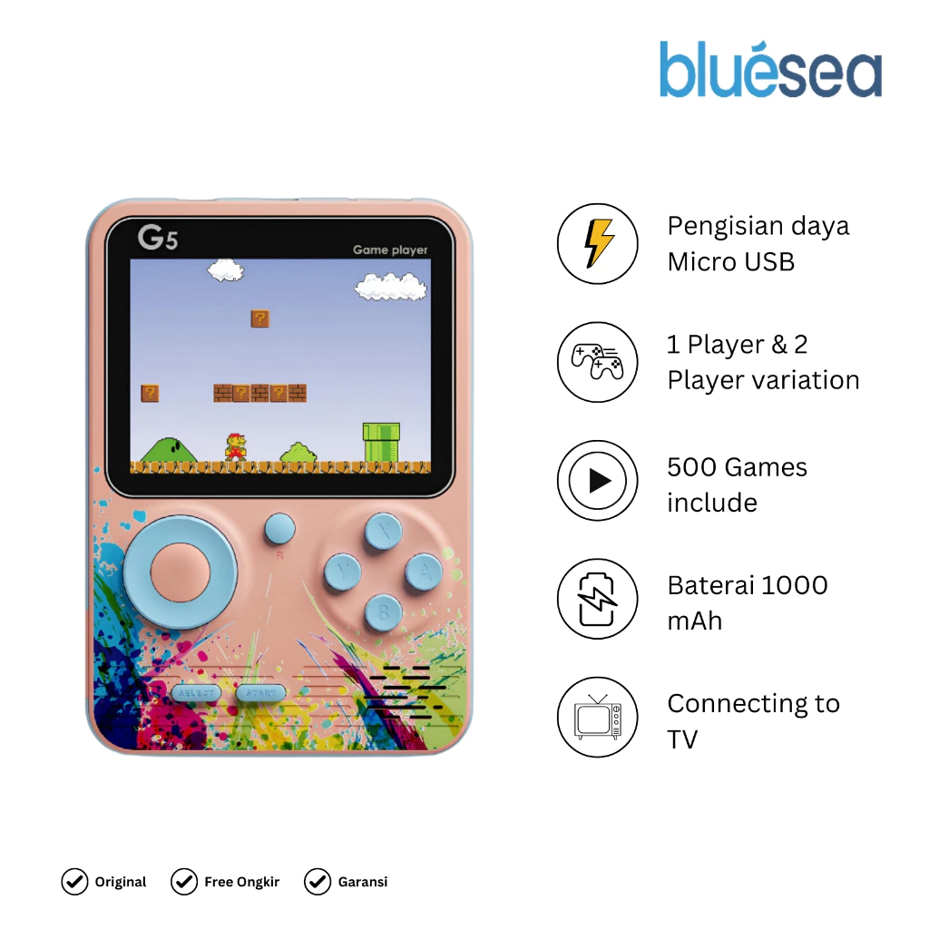 UPLU Game Boy Retro Gamebot Gimbot Mini Portable Include 500 in 1 Games
